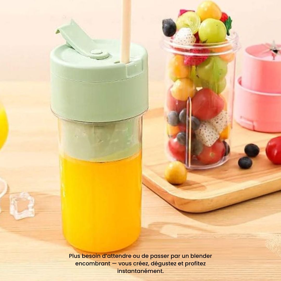 Mini mixeur portable, rechargeable & compact avec paille - votre smoothies express libre